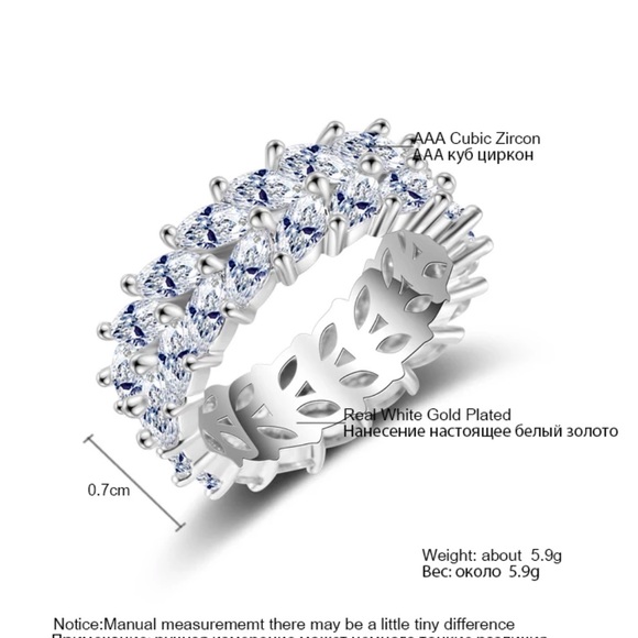OLIVE BRANCH ♡ Luxury AAA Cubic Zirconia Ring GIFT - Picture 4 of 8